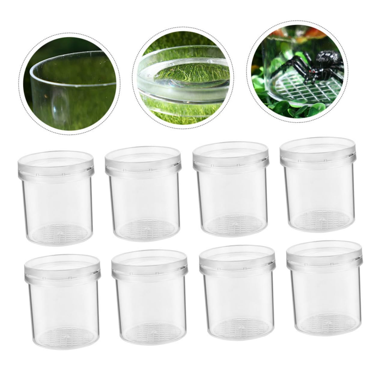 15Pcs Portable Insect Observation Cups with Magnifying Covers and Air Ventilation Household Critter Containers with Measurement for Boy Girl Science Exploration and Breeding