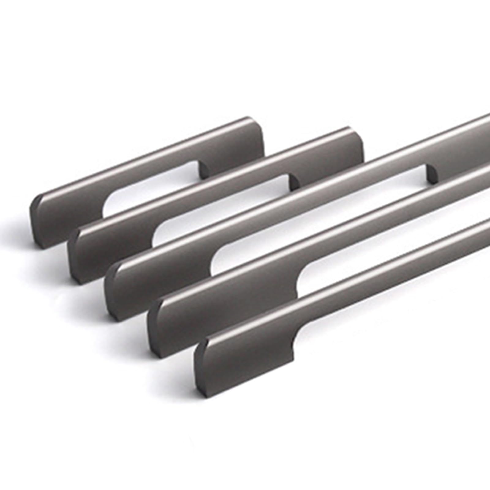 Möbelgriffe Lang,2 Stück Griffe für Schränke Grau Massive Aluminium | Eloxierte Oberfläche Bügelgriff Gesamtlänge:115 - 1200 mm Küche Griffe Modern für Schublade Küche 1160mm/45.7in