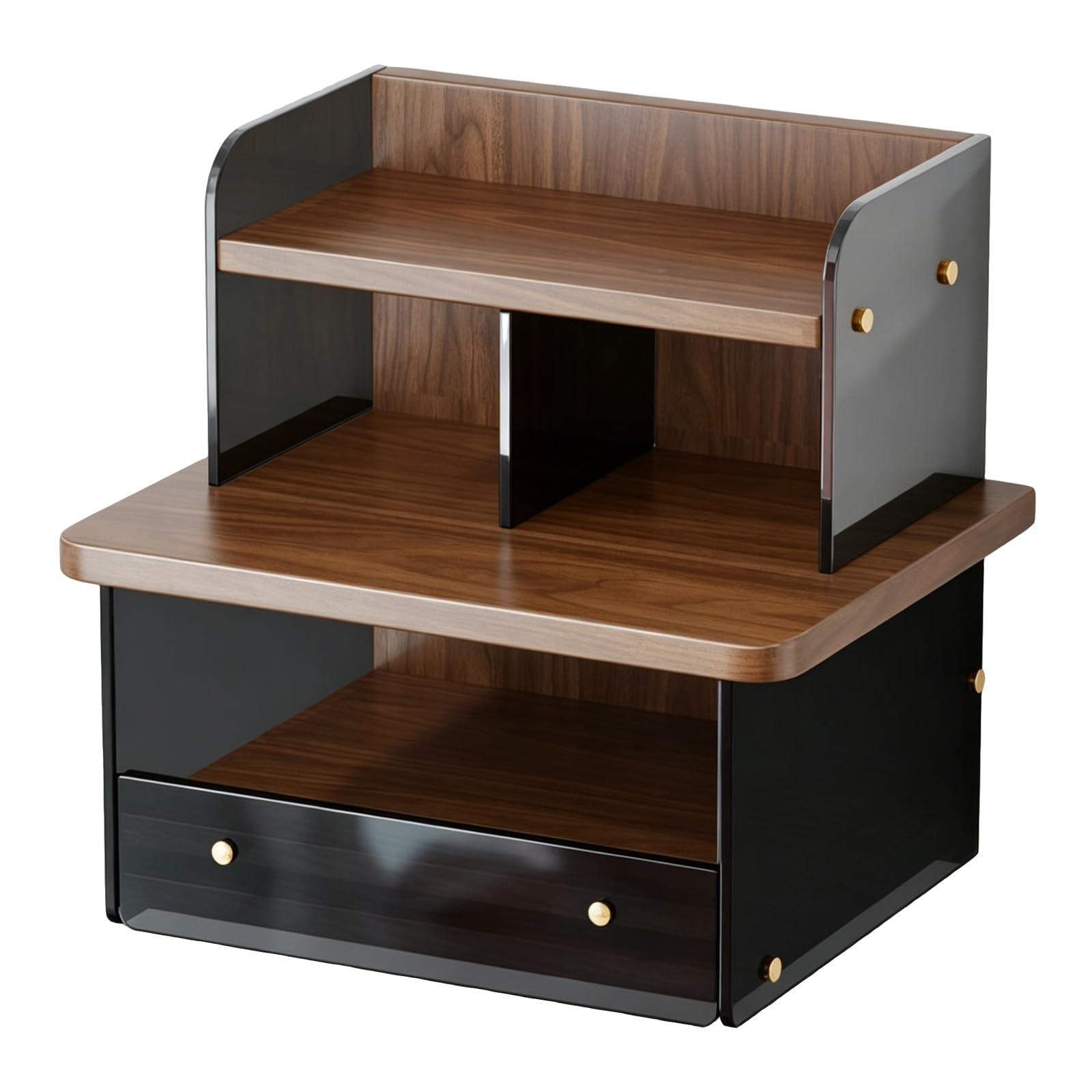 Weyot Acrylic Coffee Cup Display Shelf, Coffee Station Organizer, Kitchen Storage & Organisation Counter Shelf, Mug Holder Countertop, Coffee Mug Display Shelf for Home Office Brown,32x26x35cm