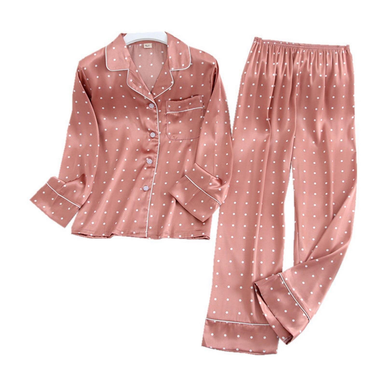 Pigiama Donna Pigiami A Manica Lunga Autunno Inverno in Seta A Maniche Lunghe Seta per La Stampa in Pajamas Set di Pigiami di Moda