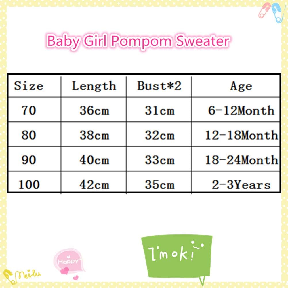 Newborn Infant Baby Girl Sweater Kid Long Sleeve Ruffle Warm Spring Fall Winter Pullover Tops Outfits: Clothing, Shoes & Jewelry