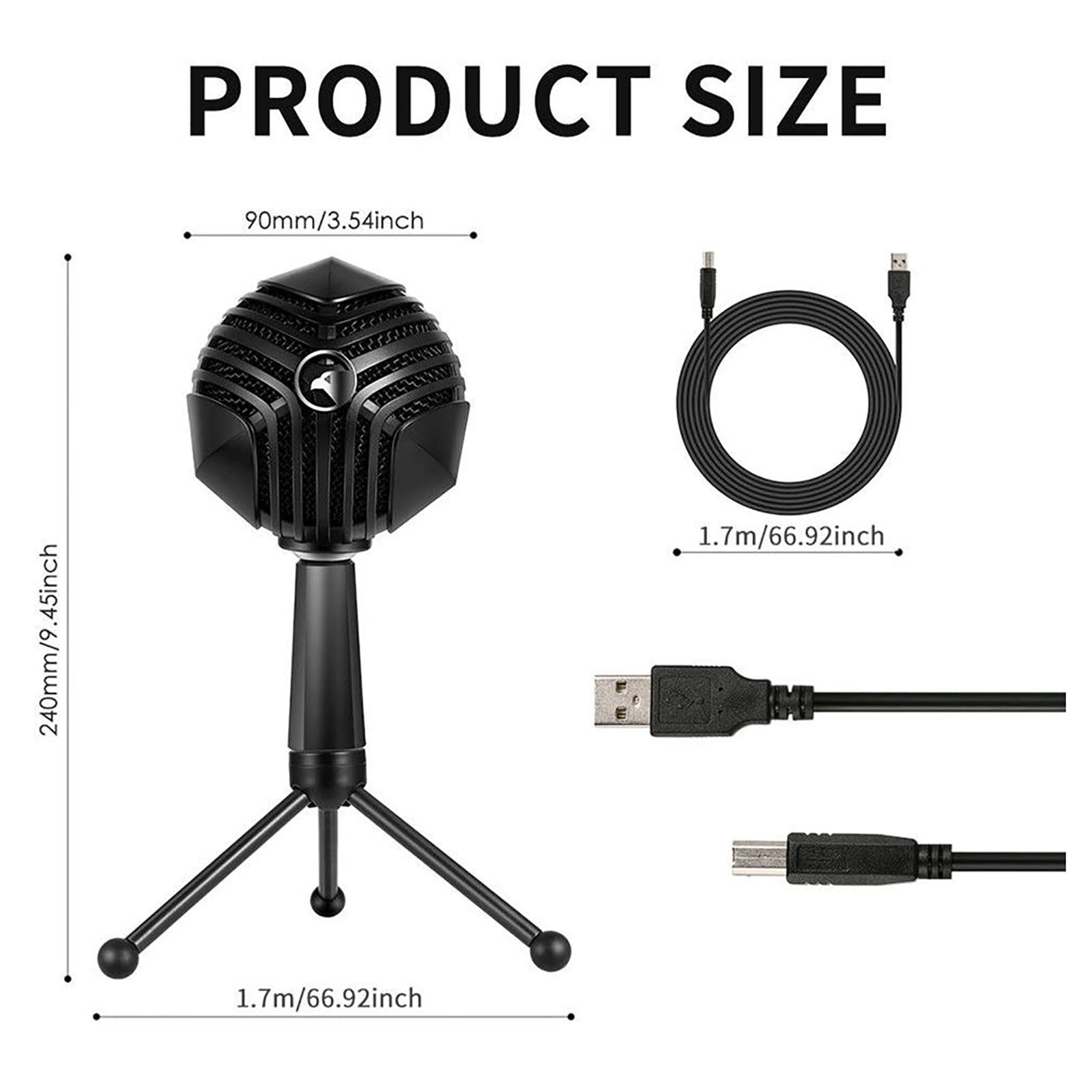 Microfono Per Computer, Microfono a Condensatore RGB, Luci LED Colorate Dinamiche, Modello Di Pickup Cardioide, Adatto Per Conferenze, Apprendimento a Distanza, Streaming Multimediale