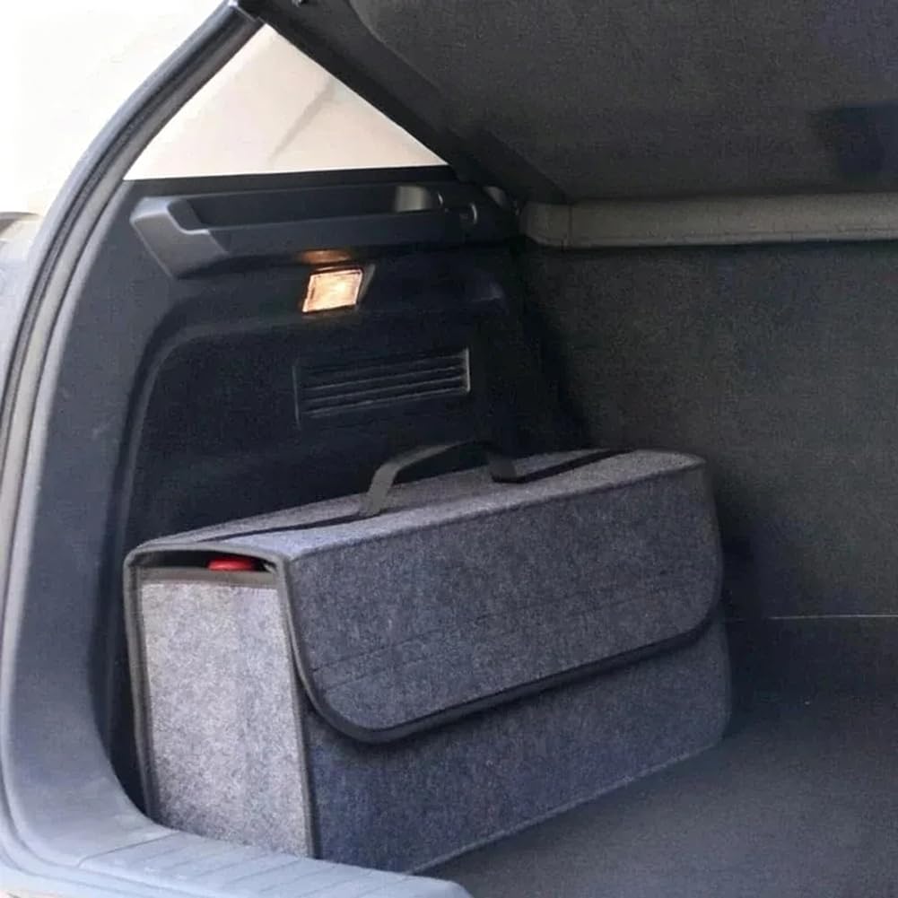 Auto Sitz Organizer Dunkelgrau Faserstoff Auto Sitz Organizer(3mm thick 50 * 15 * 24 Dark gray)