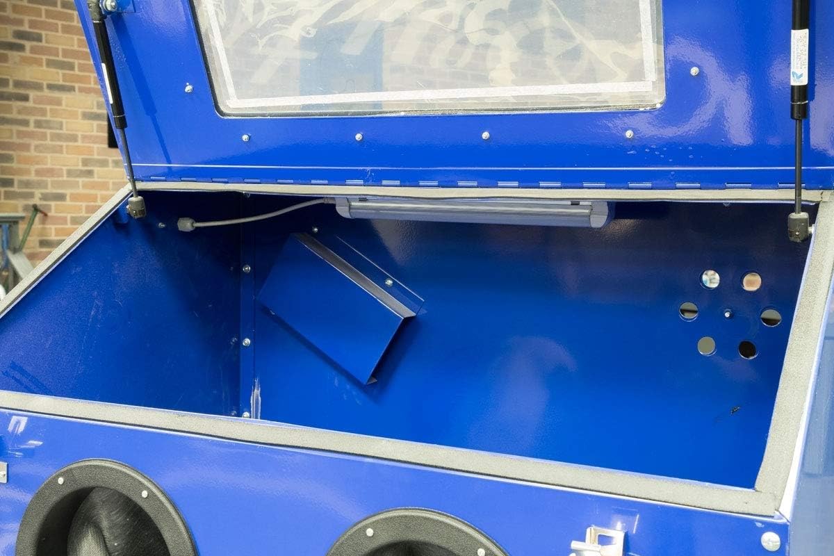 Eastwood B60 Sand Blasting Cabinet | Steel Sand Media Blaster Cabinet Kit | for Paint Removal, Metal Restoration, Rust Removal, Sandblasting | Holds Up to 120 Lbs of Abrasive Media