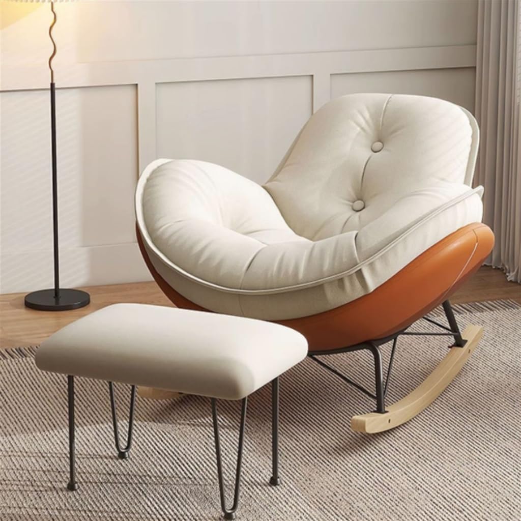 Cat Scratch Leather Rocking Chair Adult Recliner Lazy Sofa Living Room Easy Balcony