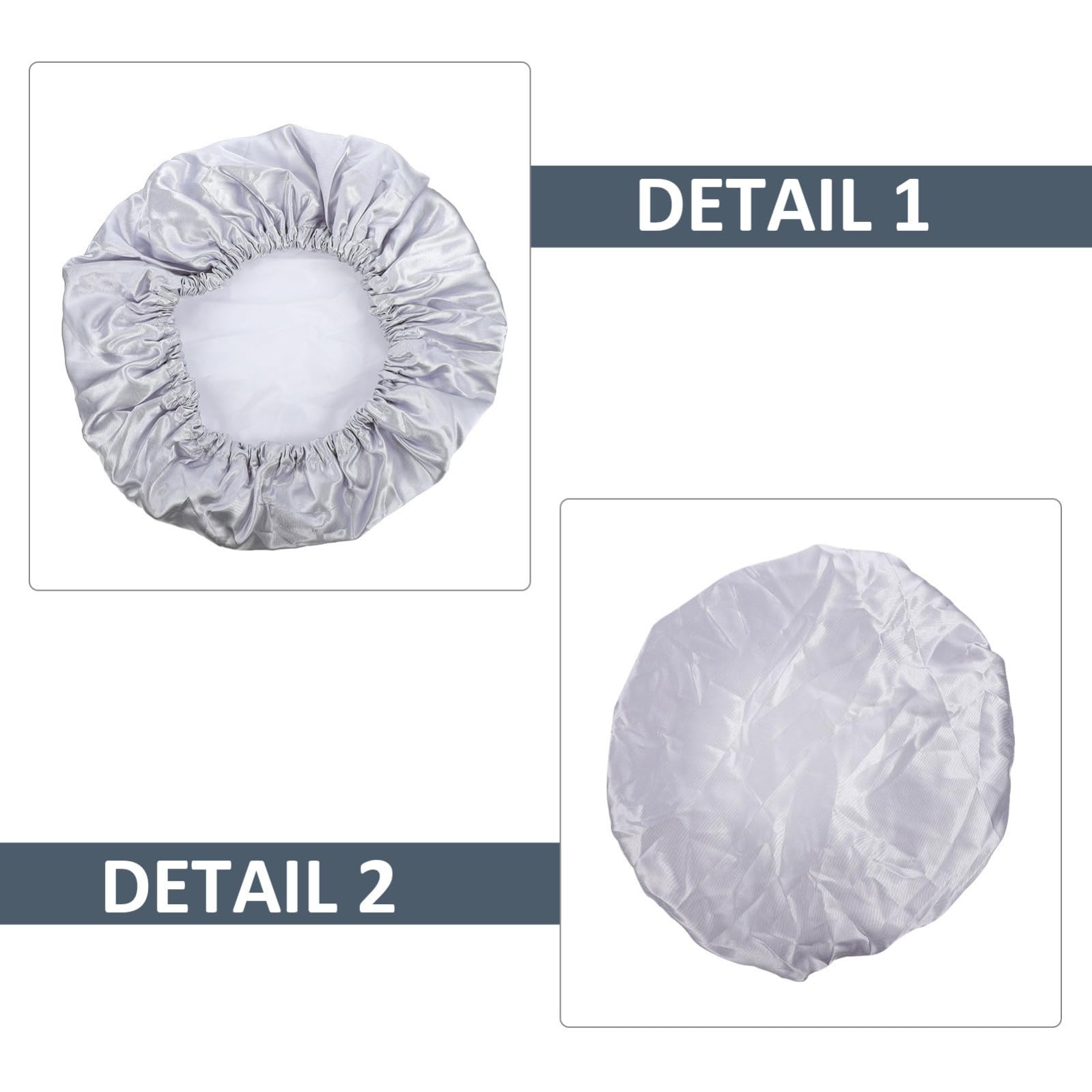 3 piezas Gorro de Ducha Reutilizable para Doble Capa de Peva y Satén para el y Mantener el Cabello al Dormir