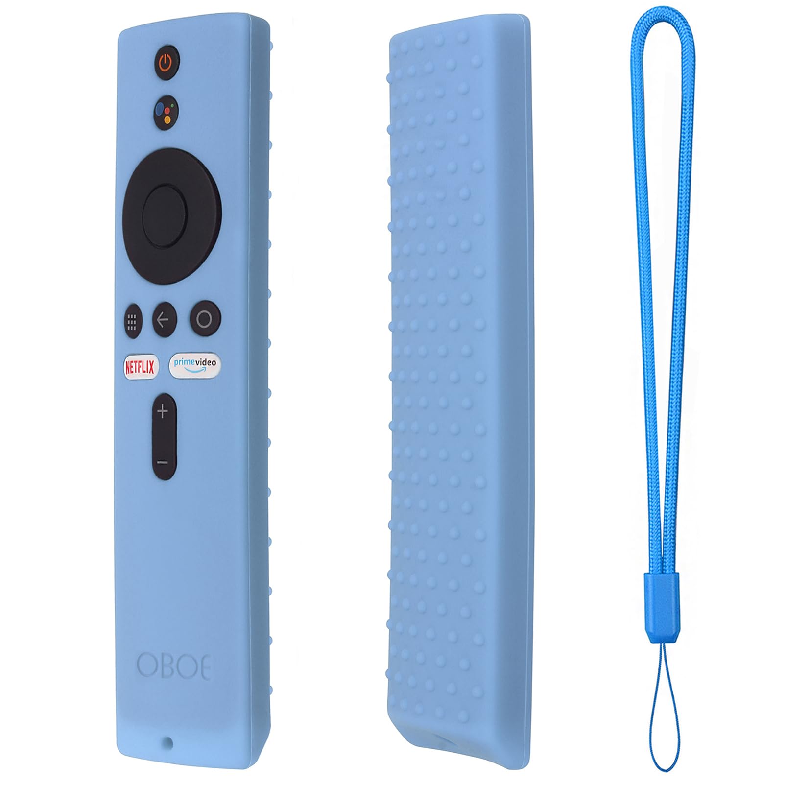 Oboe Silicone Tv Remote Cover Compatible with Xiaomi Mi TV Remote Netflix/Amazon Model 4X (65,55,43 inch) / 4A (40 inch) Protective Case with Lanyard (Glow in Dark Blue) [RemoteNOT Included]-image-29