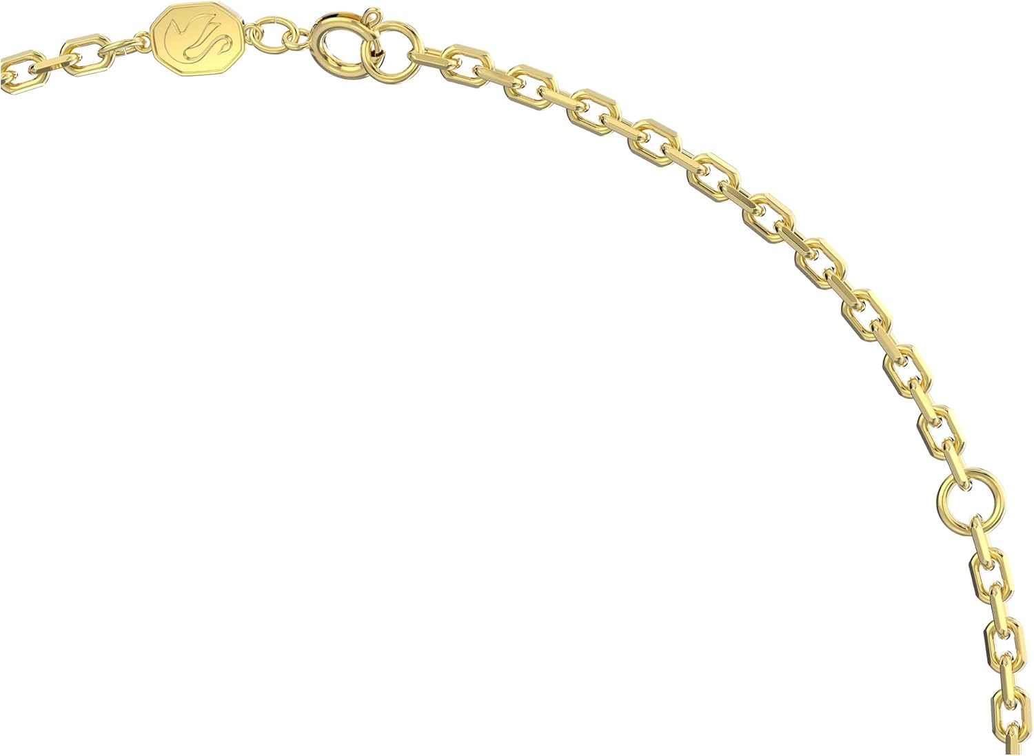 SWAROVSKI Dextera Pendant Necklace, Octagon Shape with Black Crystal Pavé on Ruthenium Finished Chain, Part of the Swarovski Dextera Collection