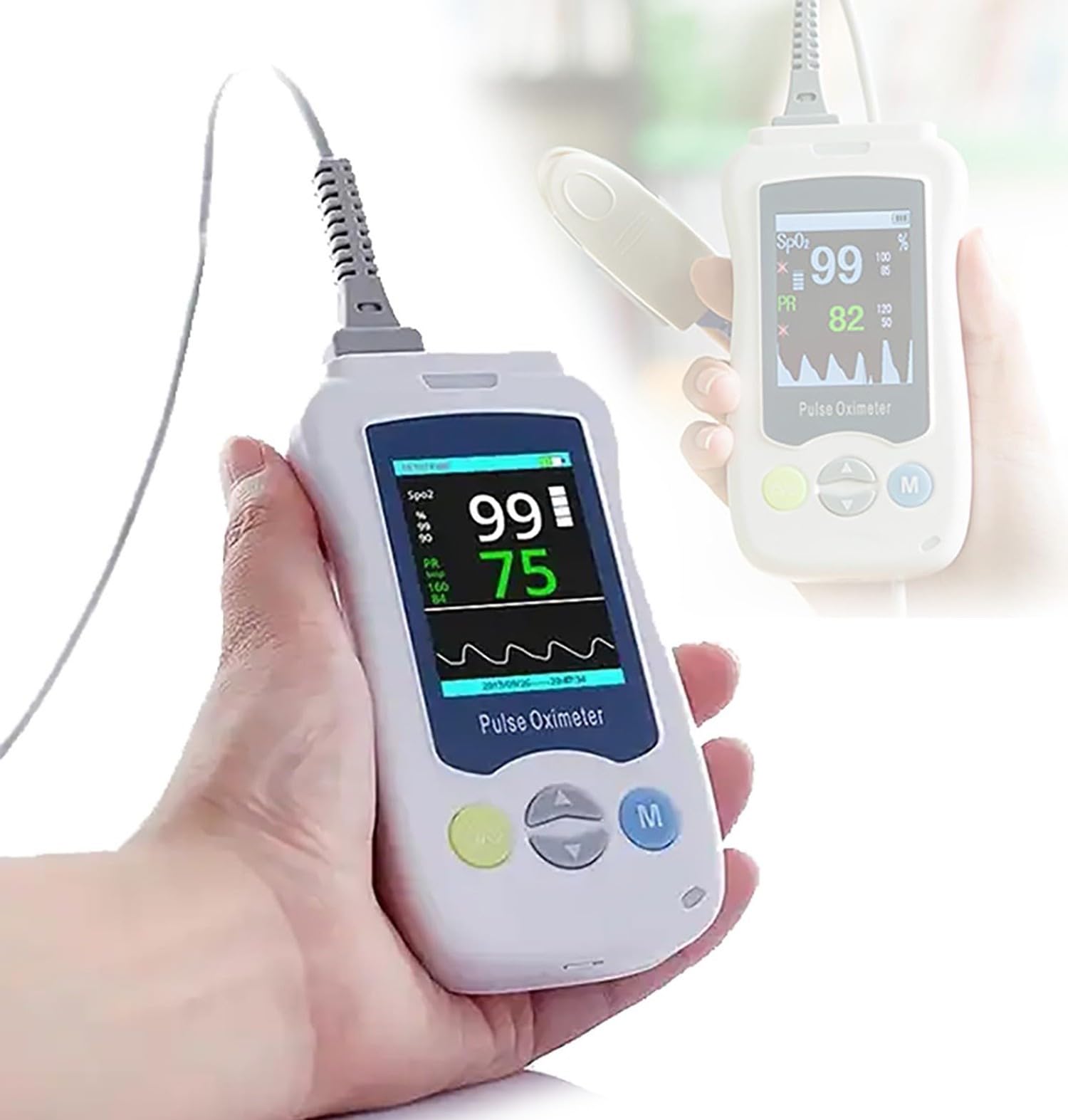 FUELIX Saturimetro da Dito Misurazione Precisa della Saturazione di Ossigeno nel Sangue con LED Display Ossimetro da Dito Professionale Misuratore Battiti Cardiaci per Bambini Adulti Child