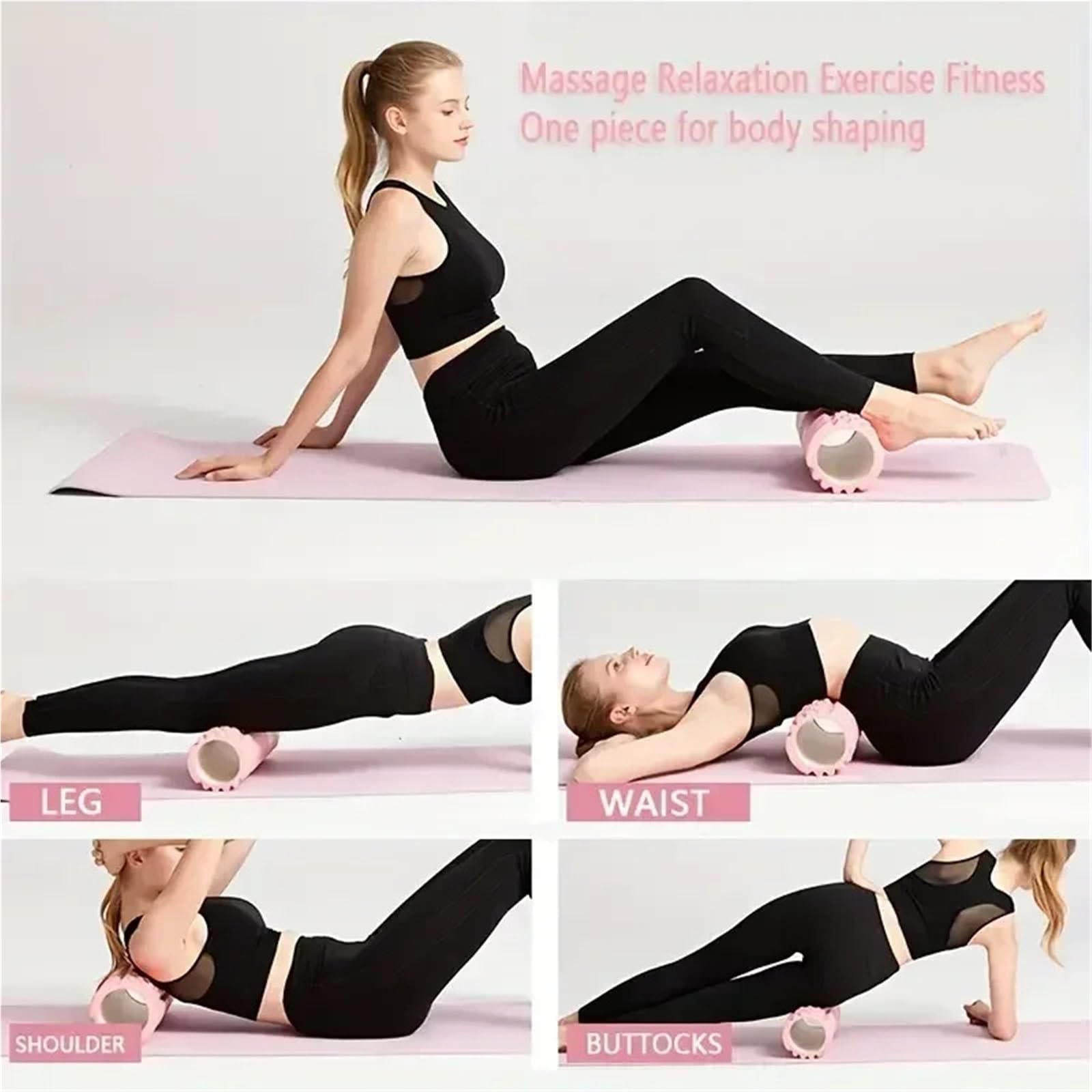 Schaumstoff-Massagerolle, hohle Yoga-Säule, Fitnessgeräte for Muskelmassage FüR Massage(Color1)
