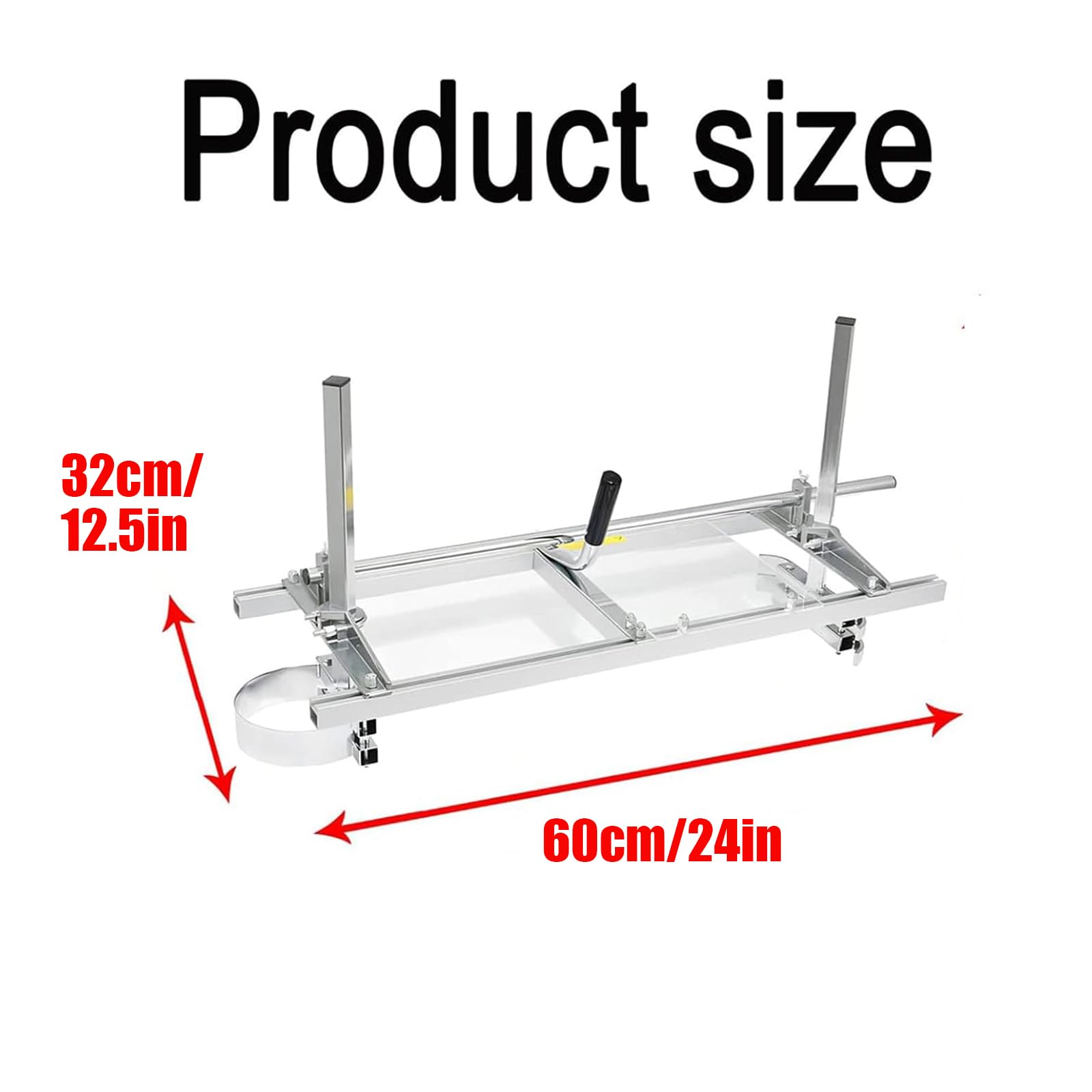 Afilador de Motosierra de 24", fresadora de tablones portátil, Herramienta afiladora de motosierras, motosierras con Longitud de Acero de 12 a 24", Altura y Ancho Ajustables