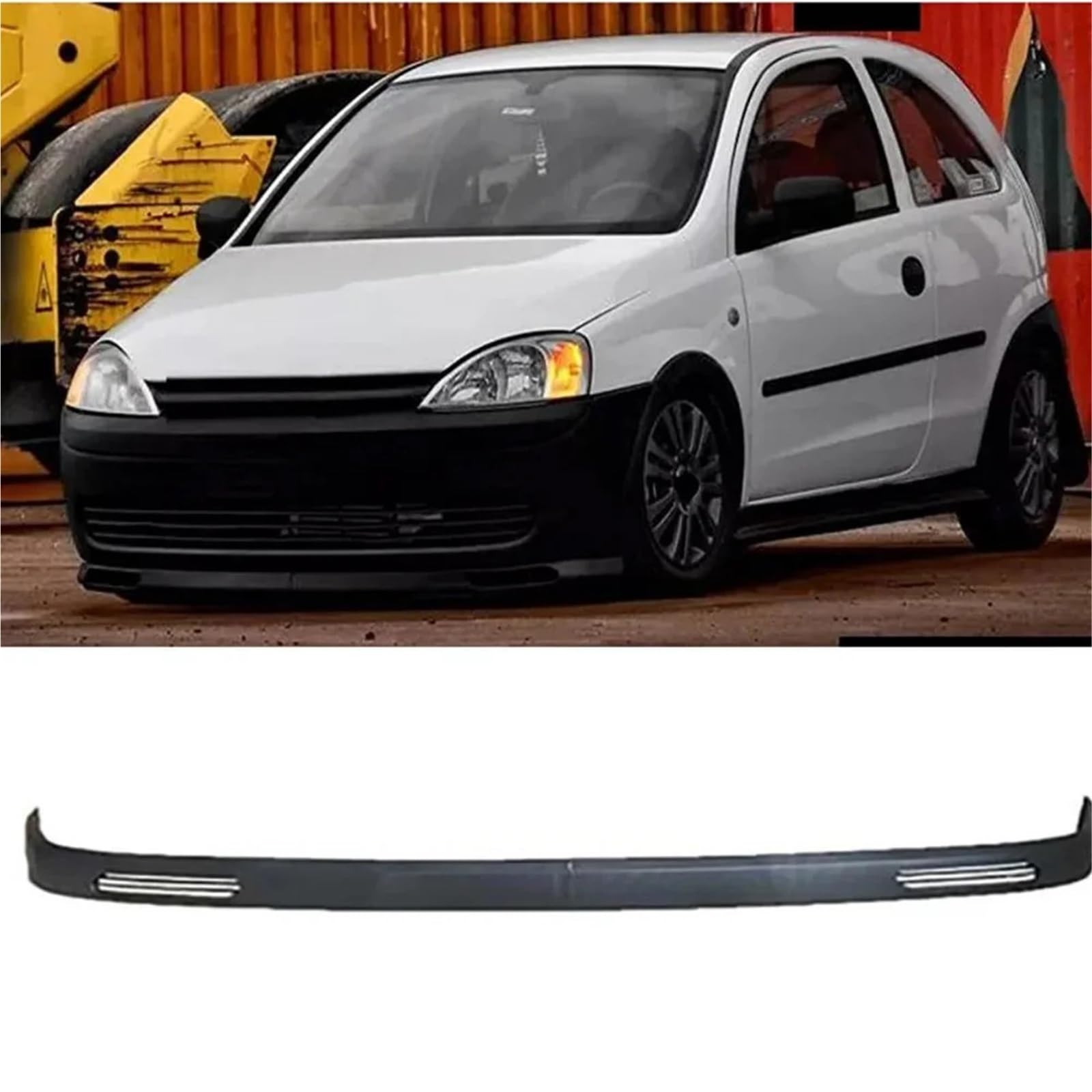 2 szt. Pasuje do Opla, pasuje do Corsy C, zestaw karoserii, akcesoria samochodowe, spojler, dyfuzor, klapa, sportowy zderzak, części zewnętrzne warga ochronna spoiler samochód(Model 2 BLUE)