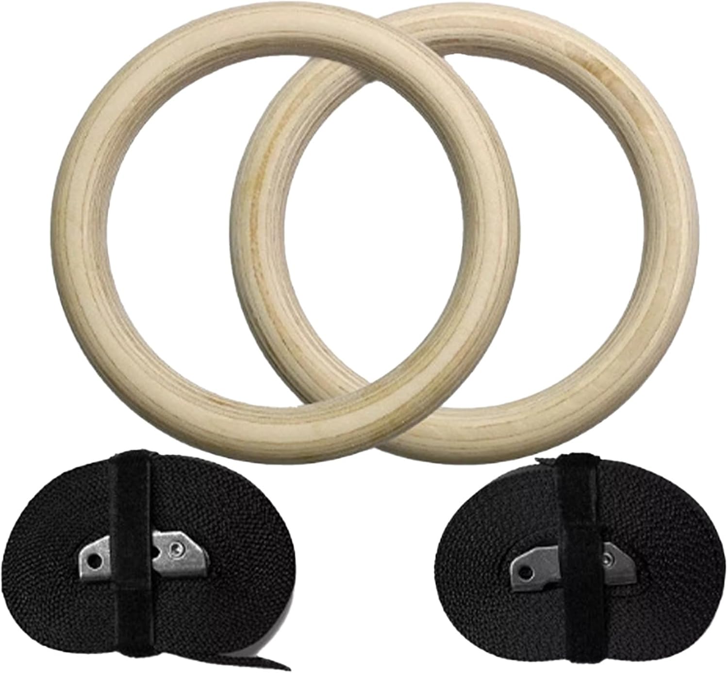 Gymnastic Rings with Straps - Non-Slip Fitness Rings Home Fitness Equipment | Exercise Gymnastic Equipment with Buckles for Home Outdoor Training