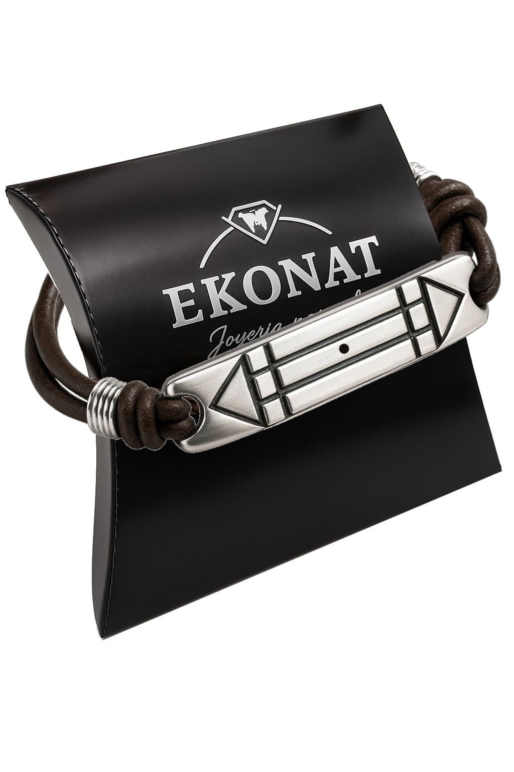 Pulsera Atlante-Pulsera para hombre de plata y cuero- Pulsera para mujer- Pulsera plata complemento anillo atlante Atlante