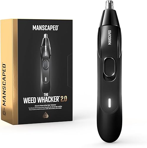 MANSCAPED Weed Whacker 2.0 - Recortadora eléctrica de nariz y oídos, herramienta de precisión de 7,000 RPM con batería recargable, húmedaseca, fácil