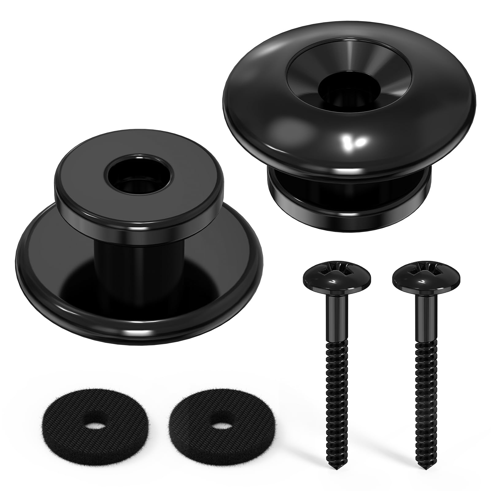 Lot De 2 Boutons De Sangle De Guitare En Métal Avec Vis De Montage