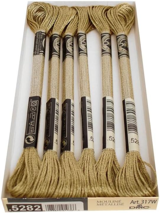 DMCMetallic Embroidery Floss 8.7yds Gold