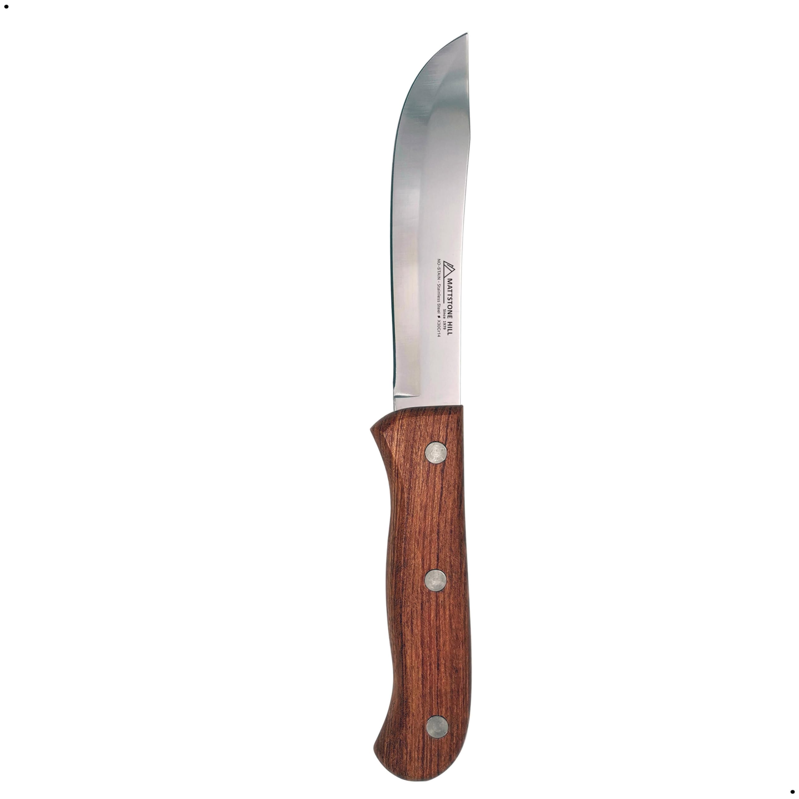 Kitchen Utility Knife 5 Inch - MATTSTONE HILL Charcuterie Knife, Carving Tools, Sausage Knife, Meat Knives, High Carbon Steel, Wood Handle