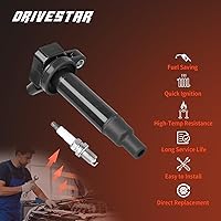 Vista 3 de DRIVESTAR Juego de 8 bobinas de encendido de iridio bujía 2003-2007 para Lexus GS430 4.3L 2003-2009 para Toyota 4Runner 2000-2009 Tundra Land