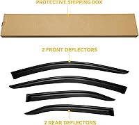 Vista 257 de Visera de ventana para Chevy Silverado 1500/GMC Sierra 1500/Avalanche/Suburban Crew Cab 2007-2013, protectores de lluvia, deflector de ventilación