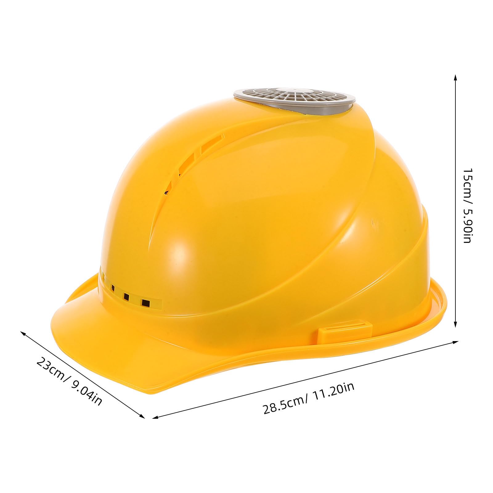 Casco de Construcción Amarillo Ventilador USB Decoracion Verano