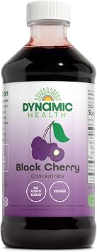 Dynamic Health Pure Black Cherry Unsweetened 100% Juice Concentrate, No Additives or Preservatives, Antioxidant, 8oz Packaging Varies