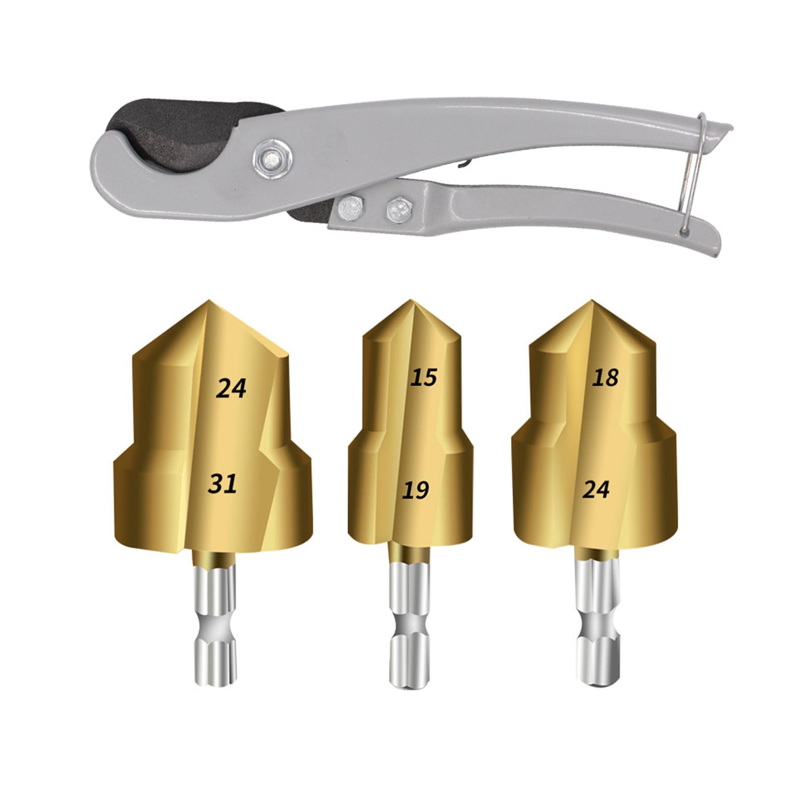 3pcs Pipe Reaming Drills Bit for Improve Plumbing and Pipe Work Installation Efficiency Deburring Tool