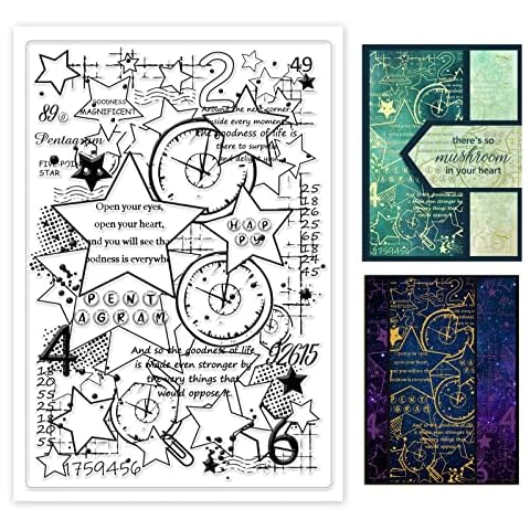 PandaHall Estrella Sello Claro para Scrapbooking Cover
