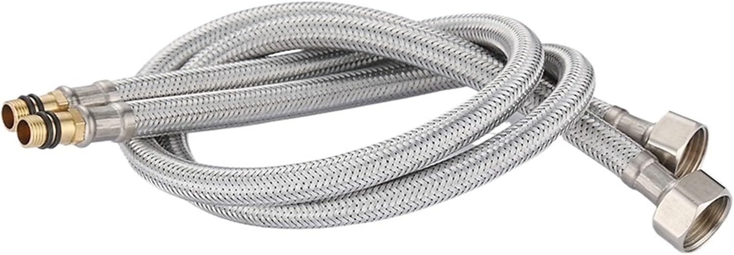 Faucet Hoses Cold Mixer Faucet Stainless Steel Water Inlet Pipe G1/2 Caliber Hoses Length 50cm-100cm(3-8 for Israel,100cm length hose)