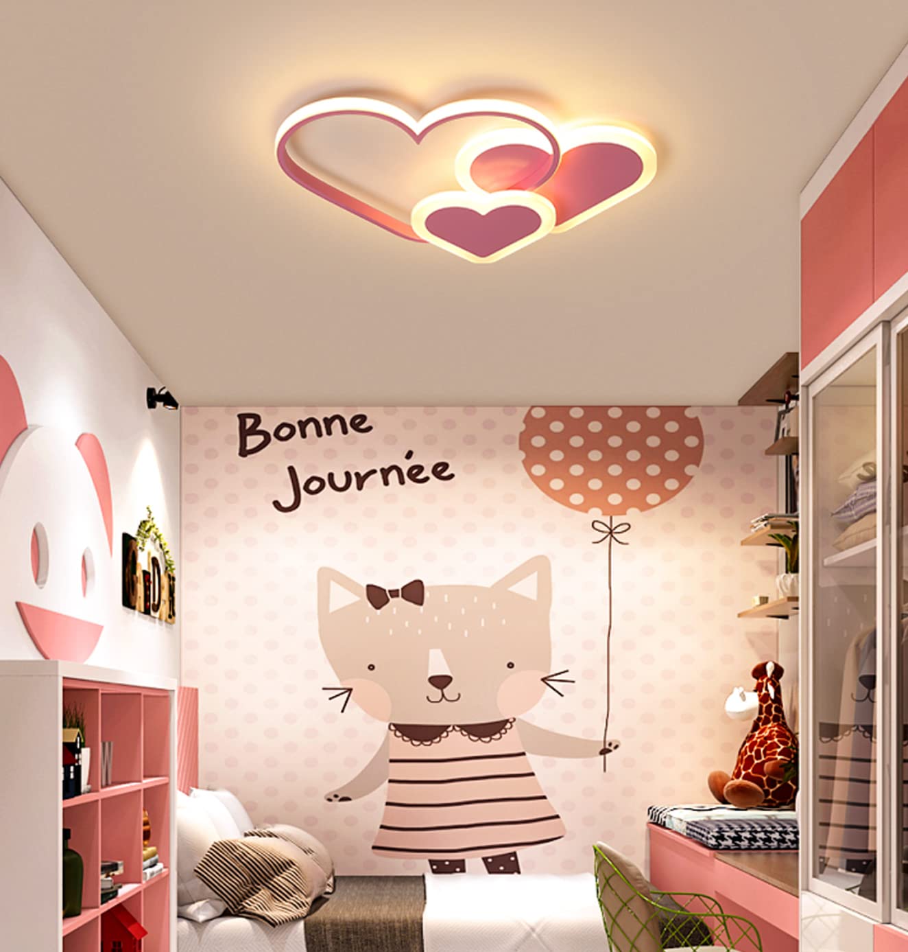 Plafondlamp Kinderkamer Wolven Blauw | Kinder Plafonnière Met Wolf Silhouet Jongens Lamp Jongenskamer Lampen Land Of Kids Kinderlampen