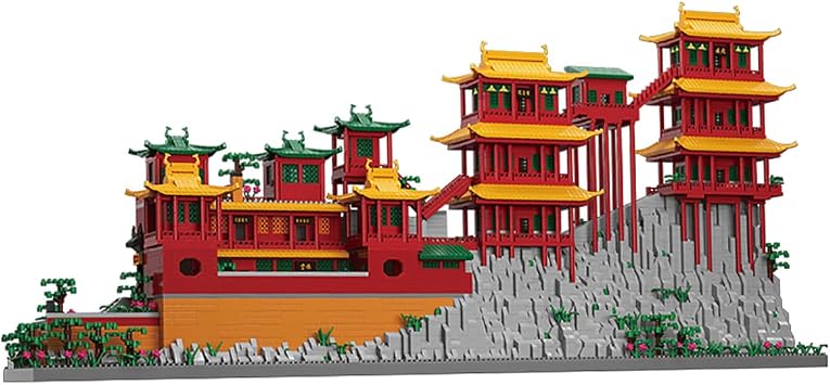 Hanging Temple Shanxi China Micro Brick Building Set 6183 Pieces Landmark Model Oriental Architecture Educational Toy Gift for Kids and Adults