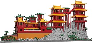 Hanging Temple Shanxi China Micro Brick Building Set (6183 Pieces) – Landmark Model Oriental Architecture Educational Toy Gift for Kids and Adults