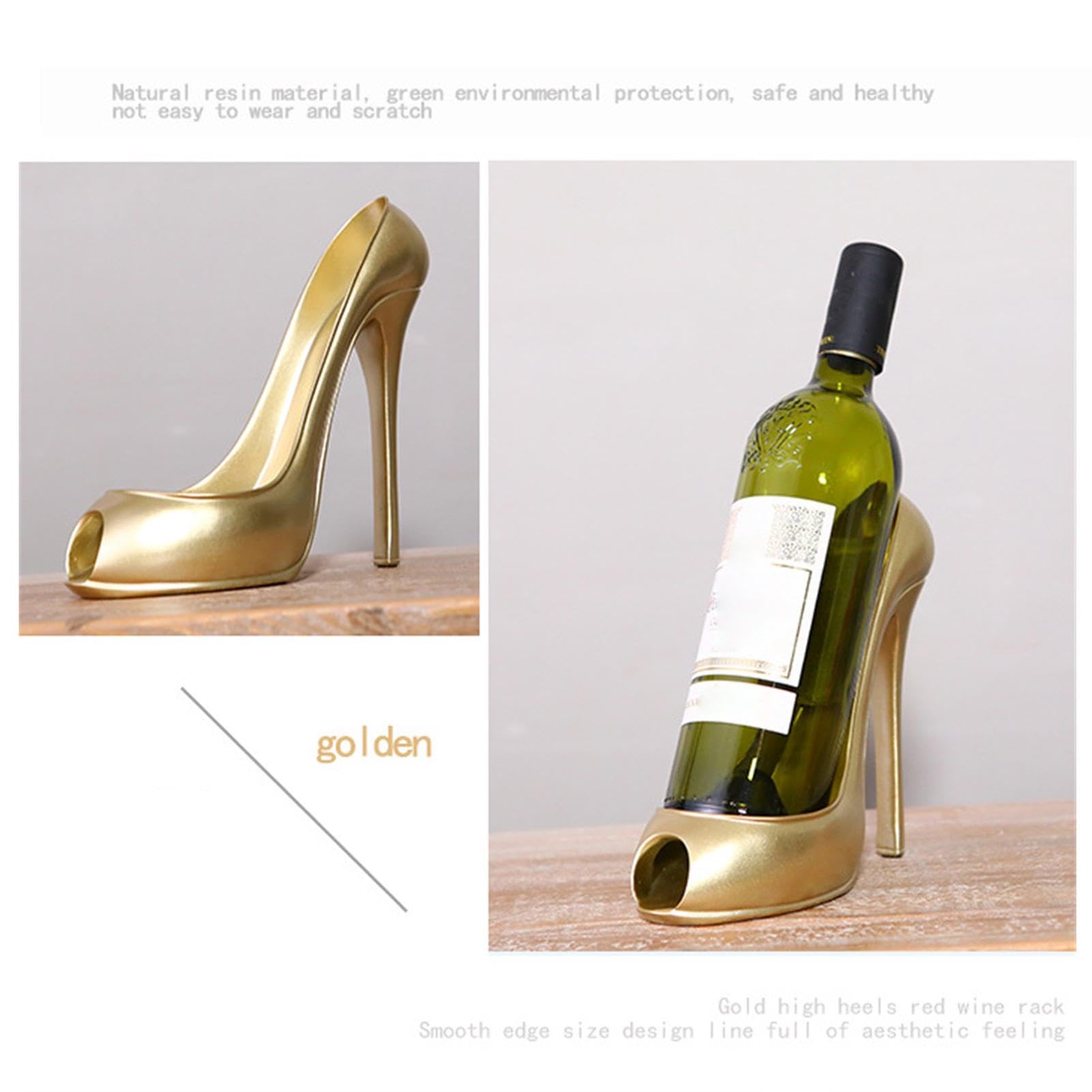 Cyrank Scarpe con Tacco Alto Portabottiglie da Vino Portabottiglie da Tavolo Portabottiglie da Vino Portabottiglie da Tavolo Decorazioni per la casa(Rosso