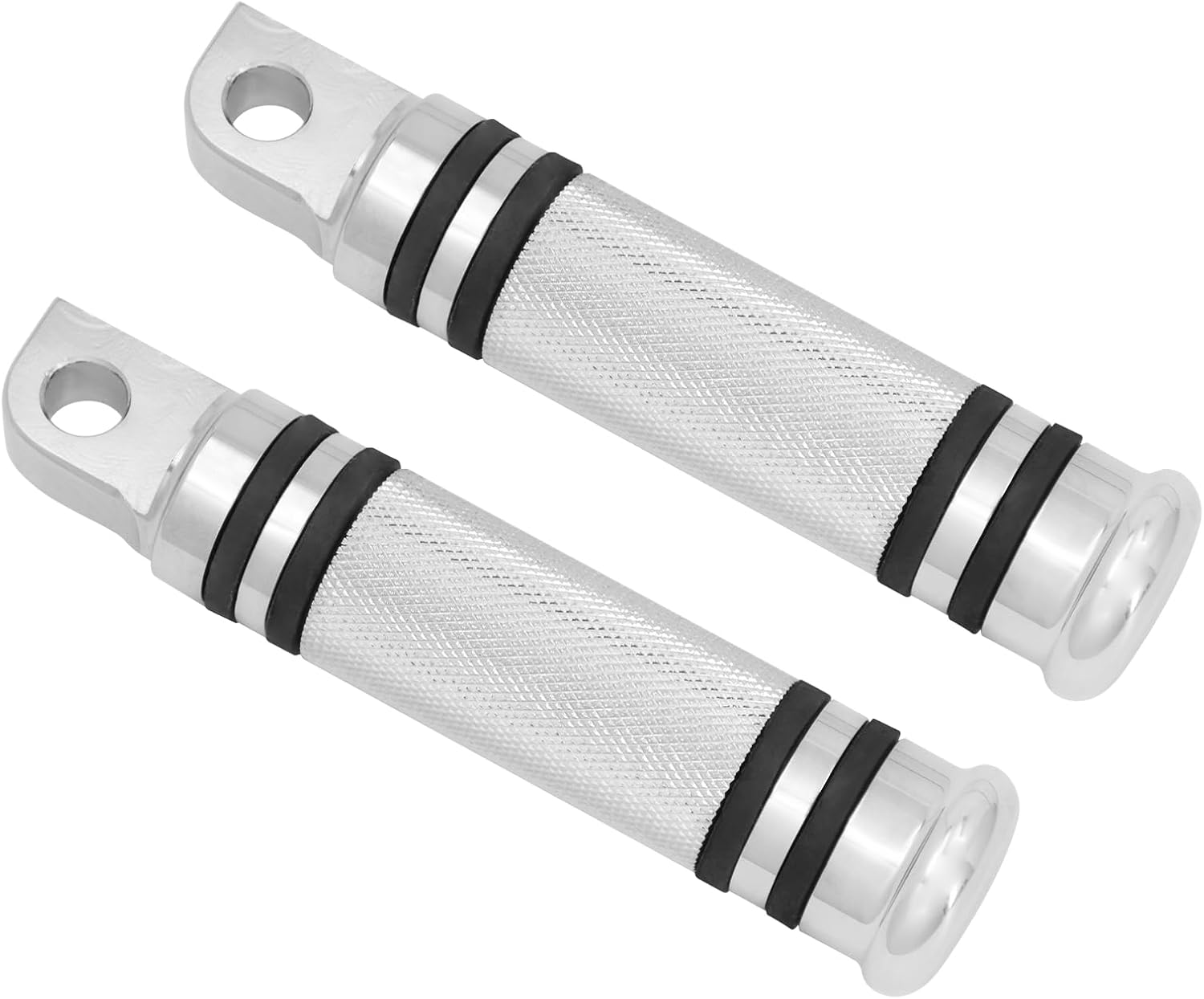 Motorcycle Foot Pegs Rest Compatible with Harley Sportster Dyna Touring Male Mount Footpegs Footrest Pedal Chrome