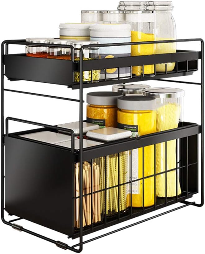 Kitchen Sink Shelf Pull-Out Multi-Layer countertop Seasoning Storage Multi-Function Cabinet Layered Storage Shelf