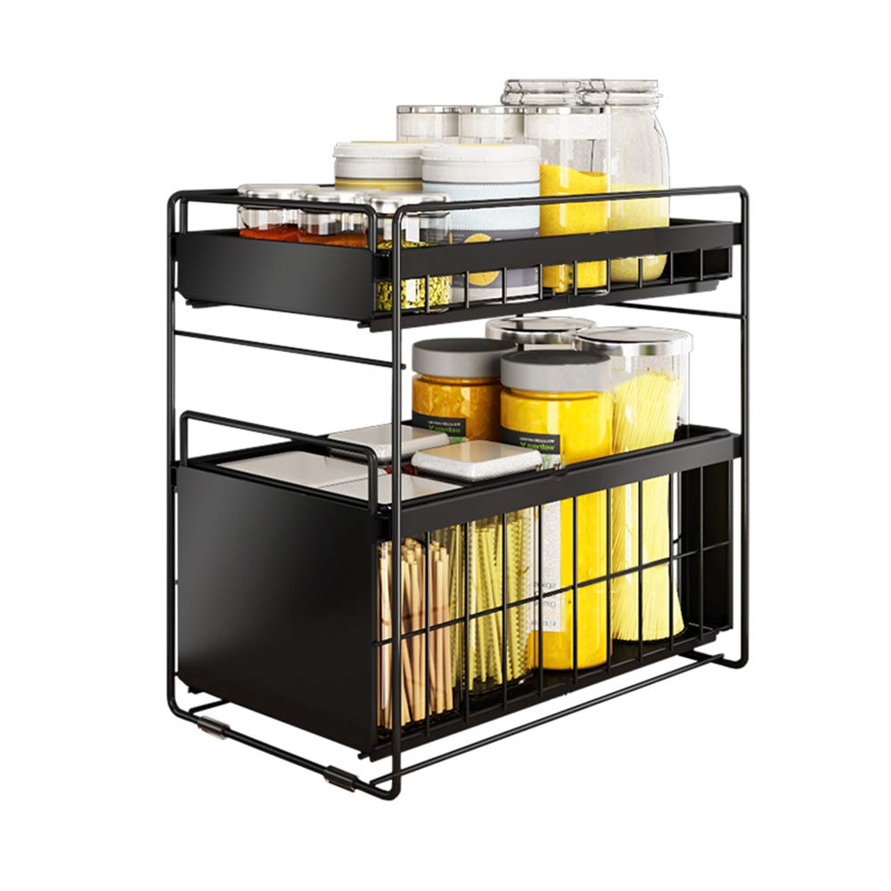 Kitchen Sink Shelf Pull-Out Multi-Layer countertop Seasoning Storage Multi-Function Cabinet Layered Storage Shelf