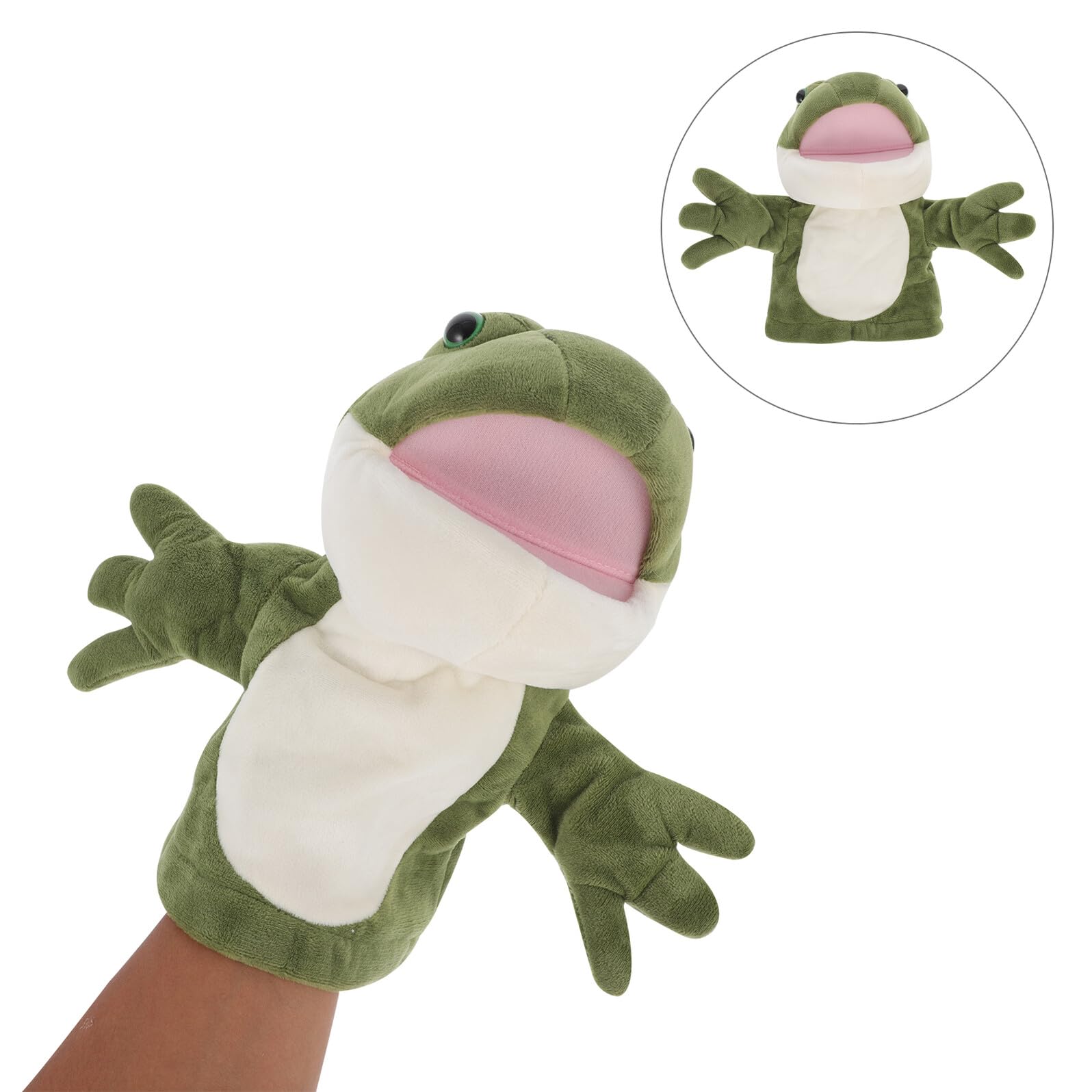 ERINGOGO Marioneta de Mano Rana de Peluche Juguete Infantil Interactivo para