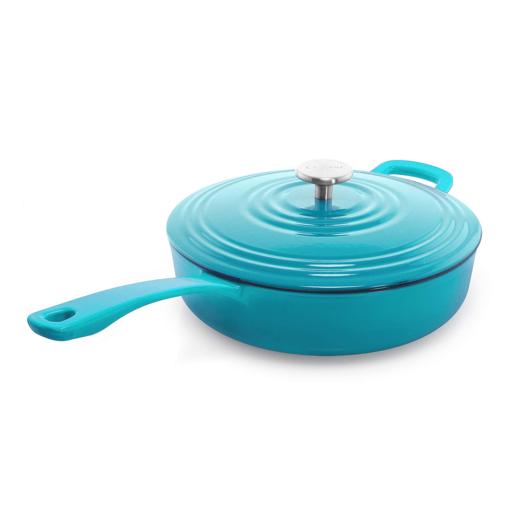 Sauteuse en fonte Chantal bleu mer 4 L pour vos repas de famille