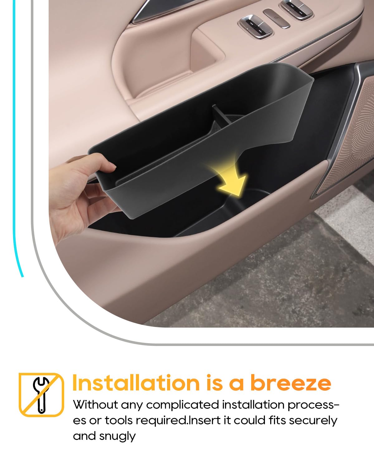 YEE PIN [4 piezas] Caja de almacenamiento para bolsillos laterales de puerta para Xpeng G9 EV 2024-2026, bolsillo para puerta delantera y trasera, para Xpeng G9 EV accesorios Organizador interior de