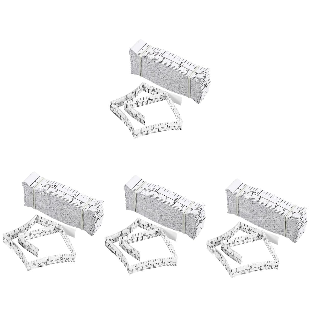 Tofficu 4 set Righello Di Carta Per Laurea Misurazione Del Materiale Da Cucito Metro A Nastro Metro A Nastro Per Ferite Righello Di Carta Per Misurazione Ferite Metro A 25 pezzi * 4
