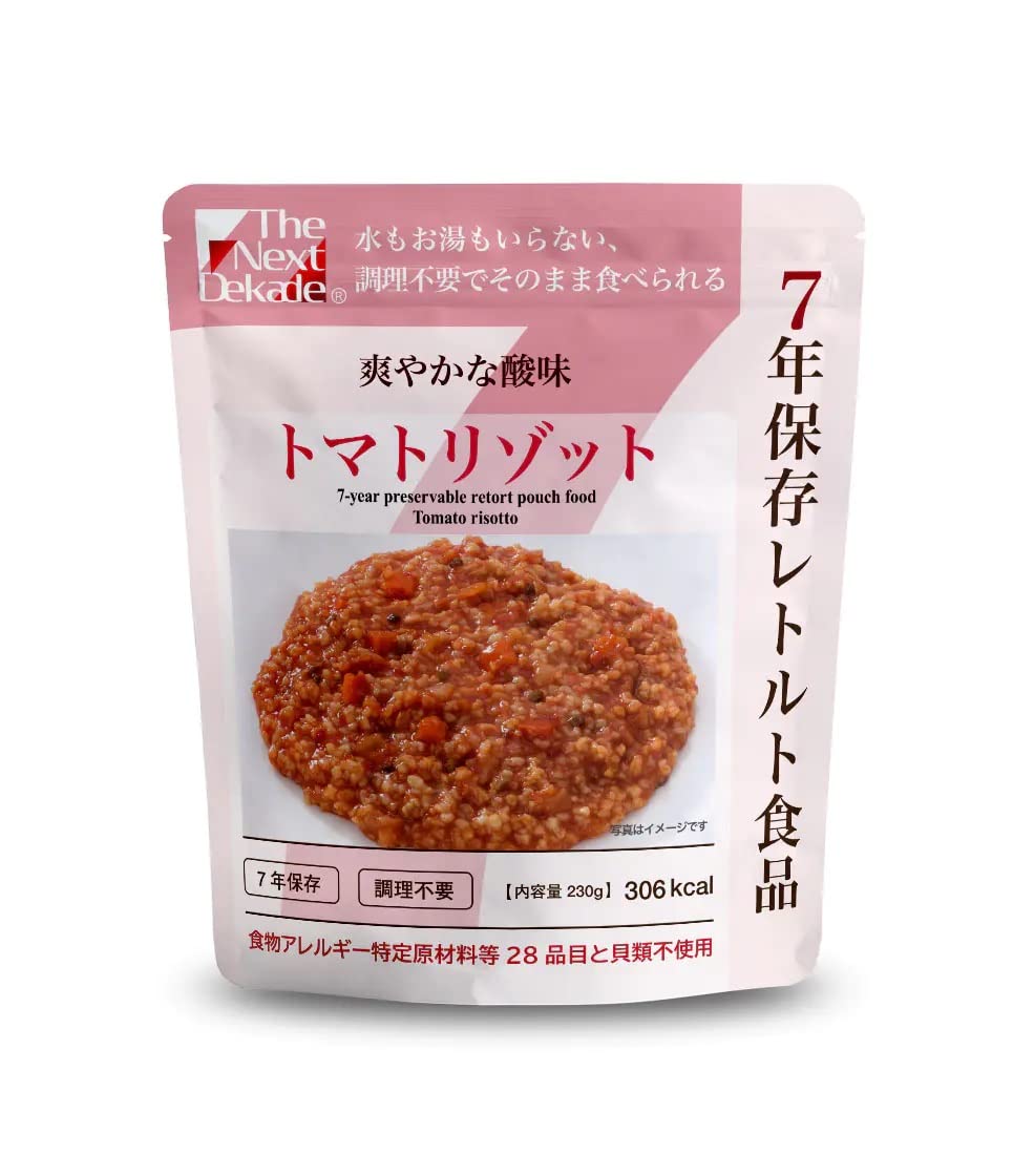 The Next Dekade トマト リゾット 50袋入１箱　保存食 非常食 Amazon.co.jp: 【ケース販売】The Next Dekade 7年保存レトルト食品