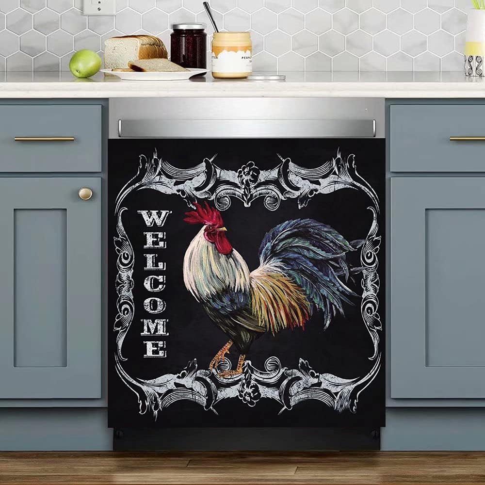 Farm Chicken Dishwasher Cover,Kitchen Decor