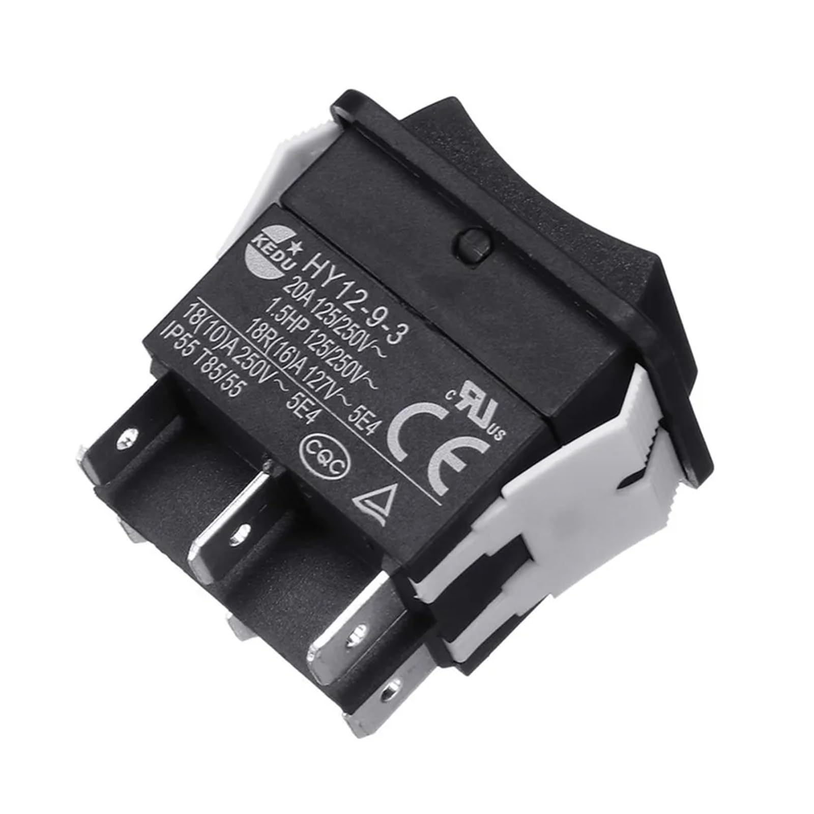 HY12-9-3 Pulsador de 6 pines, encendido y apagado, interruptor basculante eléctrico Industrial, interruptores de pulsador de 125V for herramientas eléctricas