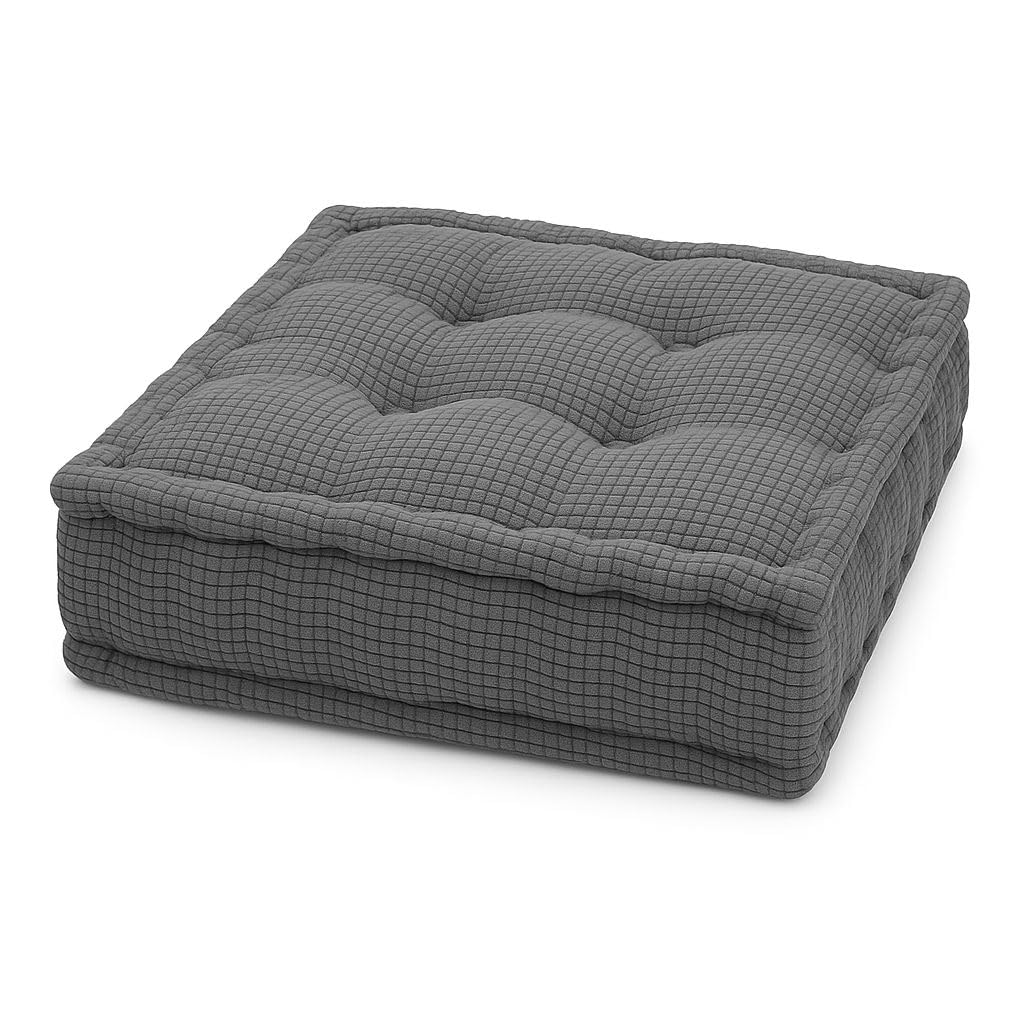 4All Booster Cushion – Firm Seat Riser Cushions for Chair, Thick Armchair & Sofa Booster Cushion, Post Hip Replacement Support 10cm (Grey (Tufted))
