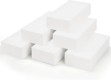 Belle Vous Lot De 6 Blocs Mousse Artisanat 30x15x2,5 Cm - Plaque Polystyrène Pour Modelage, Projets Créatifs Et Scolaires