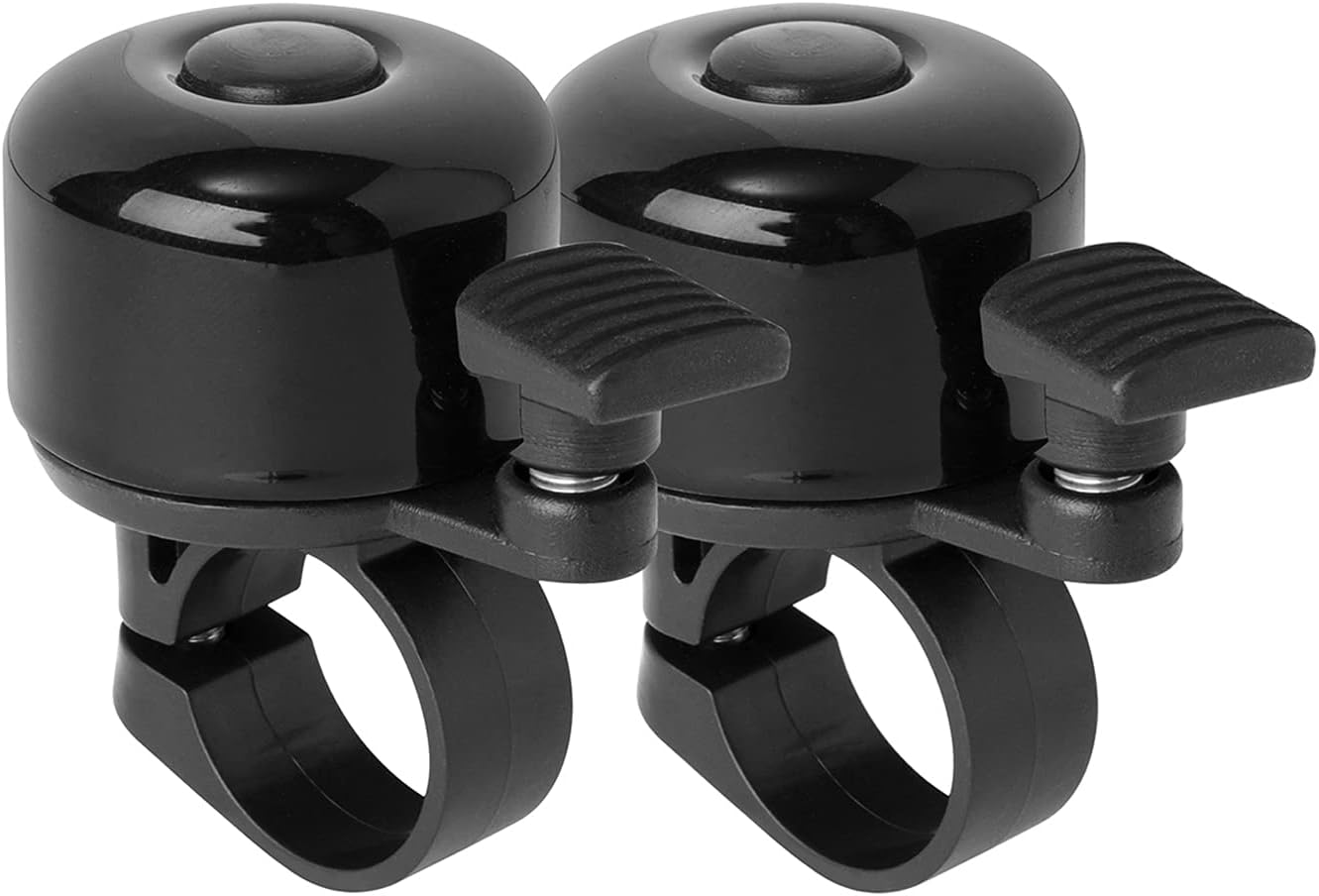 Bike Bell 2 Pack with Loud Melodious Sound Classic Mini Bicycle Bell for Kids Adults Bike Horn for Road