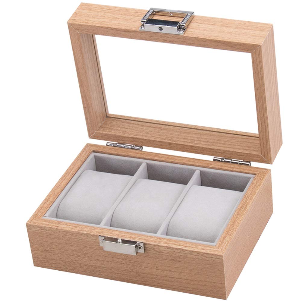 DFHEsdfD Watch boxes, Wooden Watch box Organizer Storage For Clock Watches Display Case Holder Jewelry Boxes Best Gift