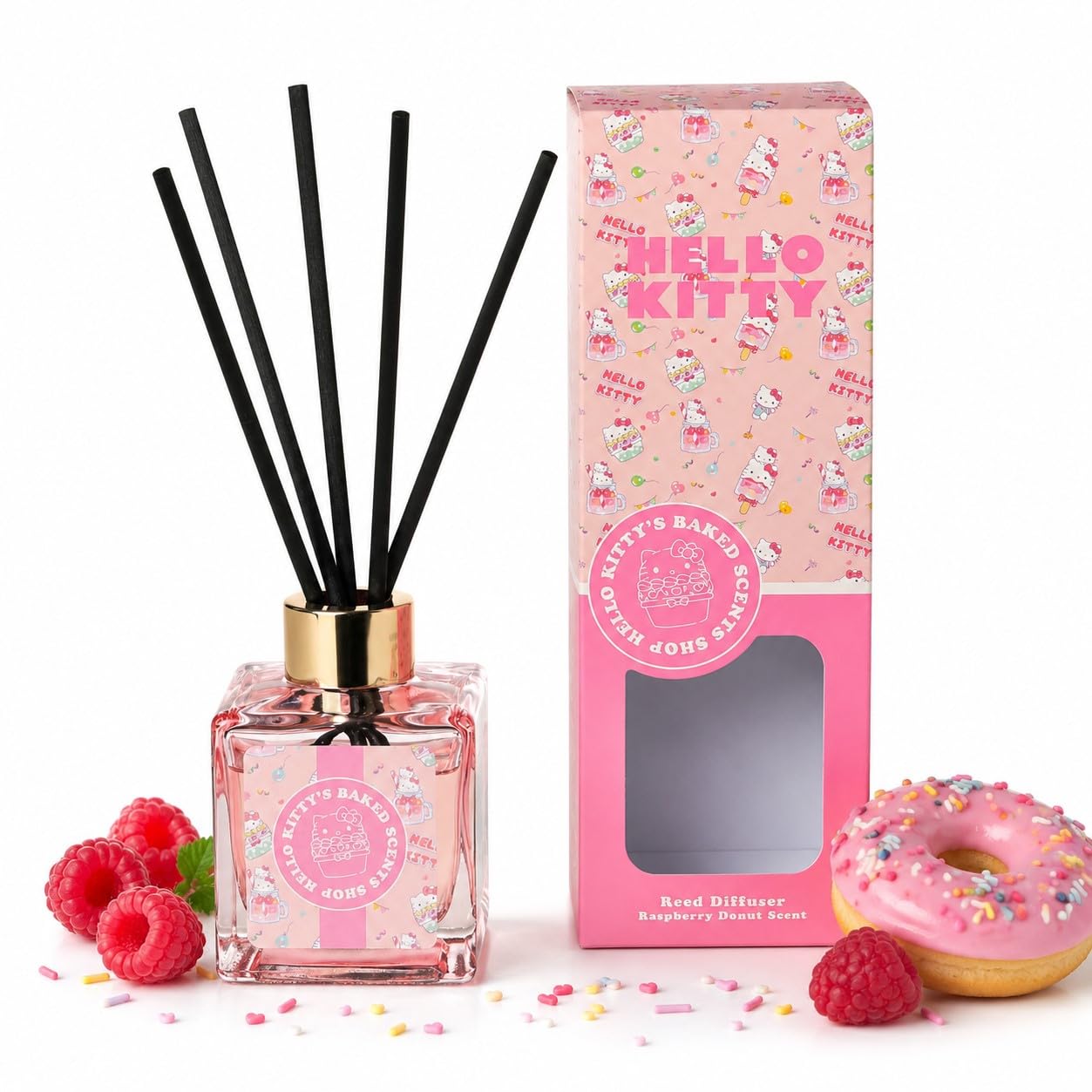 Hello Kitty - Reed Diffuser - Raspberry Donut - 100ml