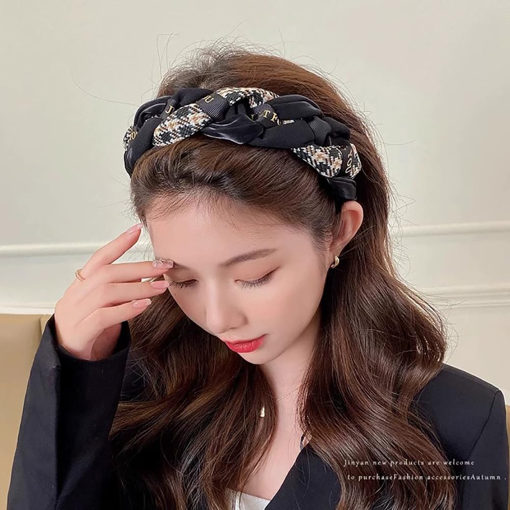 Pmnzdy Örgülü Alın Bandı Geniş Dirndl Geleneksel Saç Takısı Saç Bandı Dolgulu Düğümlü Saç Bantları Vintage Kaymaz Saç Bandı Kumaş Saç Bandı Saç Bandı Aksesuarı1#