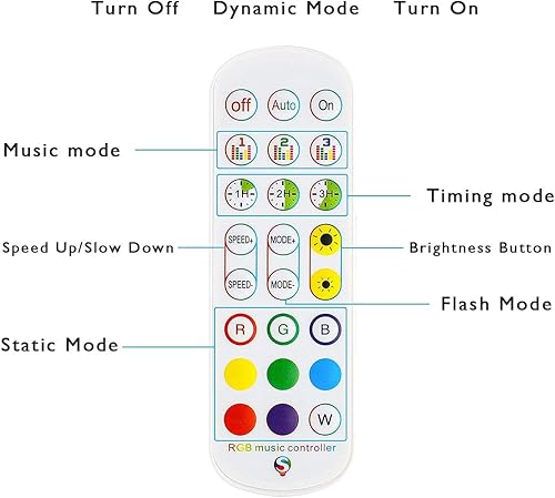Miniatura 4 de SUPERNIGHT Controlador de tira de luz LED RGB, controlador de música inteligente LED controlado por aplicación, controlador Bluetooth RGB 2 en 1,